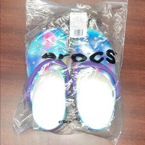 CROCS Multicolor Sandals with Blue and Purple